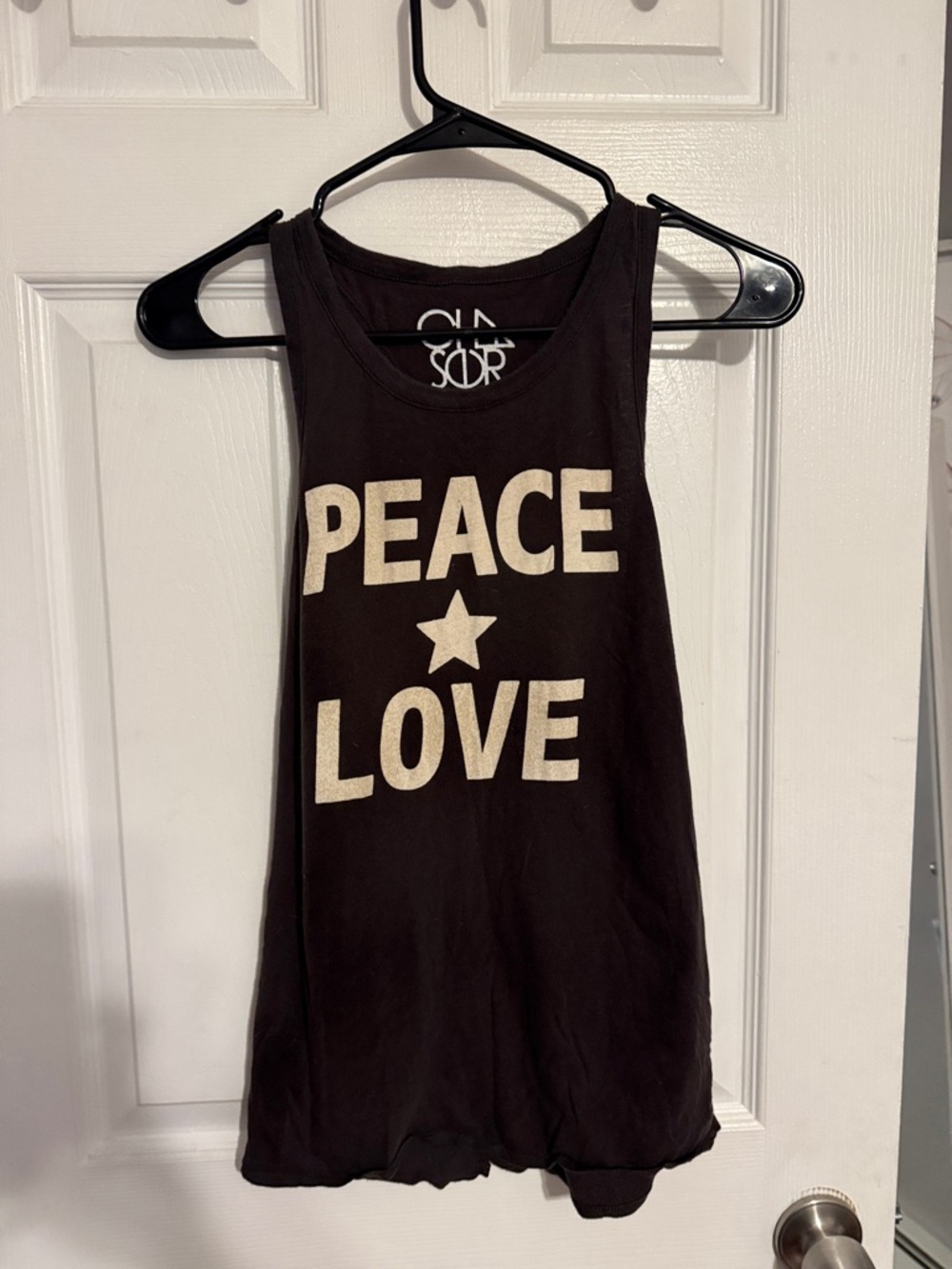 Chaser Black Tank with White Logo Print